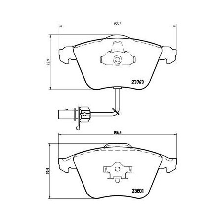 Brake Pad Set, disc brake BREMBO P85084