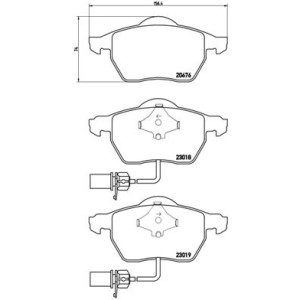 Brake Pad Set, disc brake BREMBO P85085