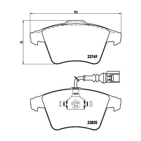 Brake Pad Set, disc brake BREMBO P85090