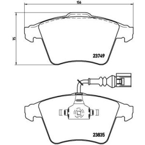 Brake Pad Set, disc brake BREMBO P85090