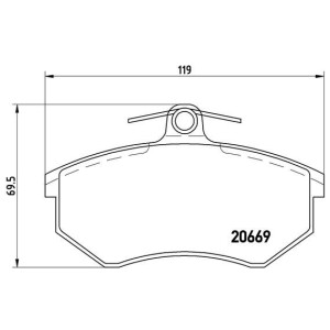 Σετ τακάκια, δισκόφρενα BREMBO P85092