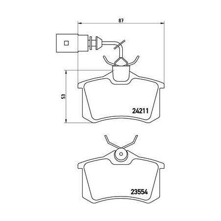 Brake Pad Set, disc brake BREMBO P85101