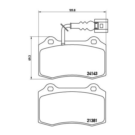 Brake Pad Set, disc brake BREMBO P85104