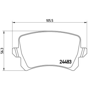 Σετ τακάκια, δισκόφρενα BREMBO P85108