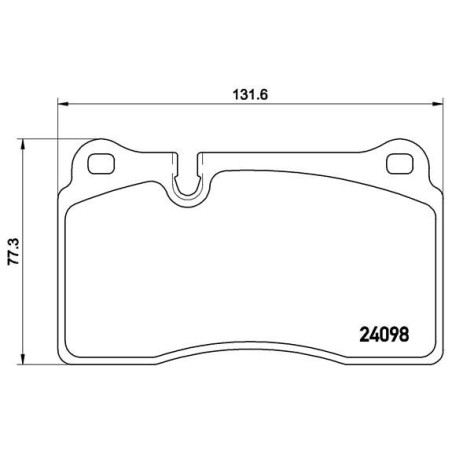 Brake Pad Set, disc brake BREMBO P85110