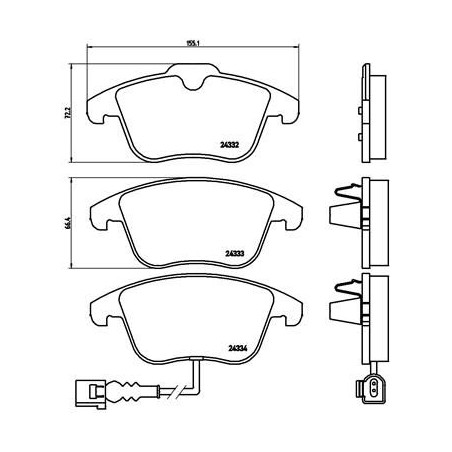 Σετ τακάκια, δισκόφρενα BREMBO P85112