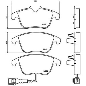 Σετ τακάκια, δισκόφρενα BREMBO P85112