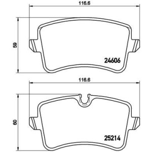 Σετ τακάκια, δισκόφρενα BREMBO P85118
