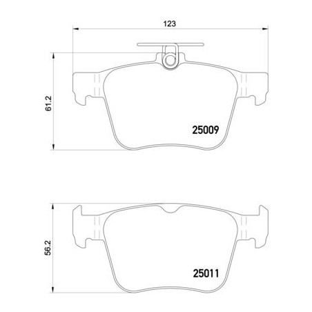 Brake Pad Set, disc brake BREMBO P85124