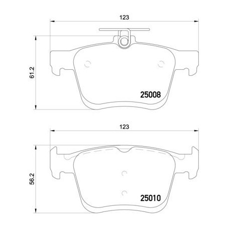 Brake Pad Set, disc brake BREMBO P85125