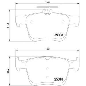 Brake Pad Set, disc brake BREMBO P85125