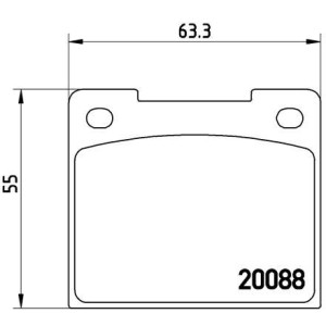 Σετ τακάκια, δισκόφρενα BREMBO P86001