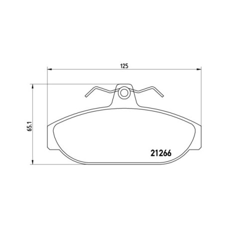 Brake Pad Set, disc brake BREMBO P86005