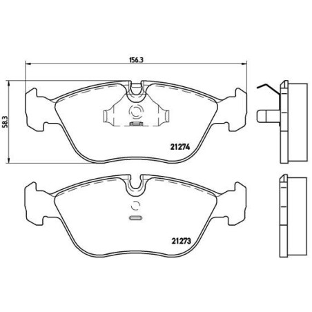 Brake Pad Set, disc brake BREMBO P86013