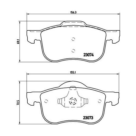 Σετ τακάκια, δισκόφρενα BREMBO P86016