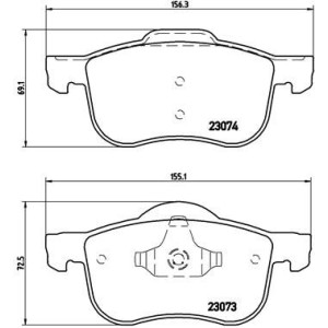 Σετ τακάκια, δισκόφρενα BREMBO P86016