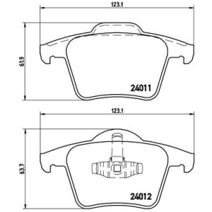 Brake Pad Set, disc brake BREMBO P86019