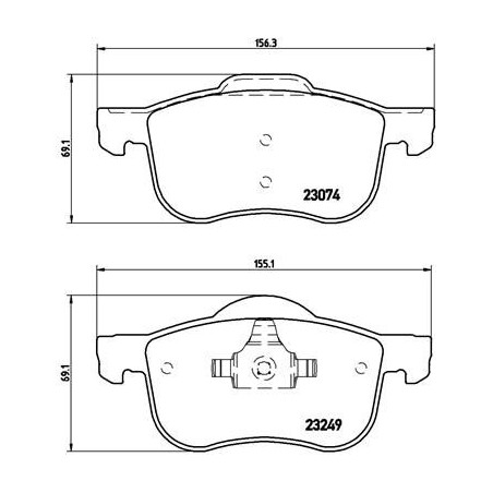 Brake Pad Set, disc brake BREMBO P86020