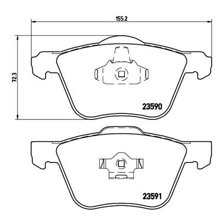 Brake Pad Set, disc brake BREMBO P86022