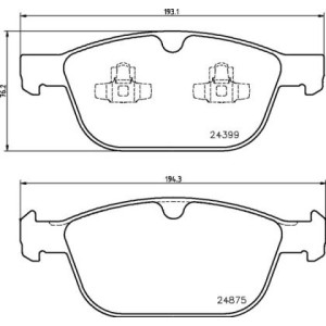 Σετ τακάκια, δισκόφρενα BREMBO P86023