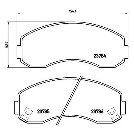 Σετ τακάκια, δισκόφρενα BREMBO P99003