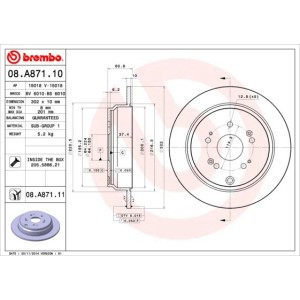 Δισκόπλακα BREMBO 08.A871.10