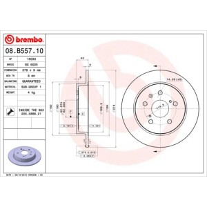 Brake Disc BREMBO 08.B557.10