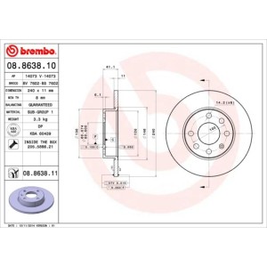 Brake Disc BREMBO 08.8638.10