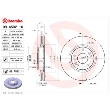 Brake Disc BREMBO 09.A532.10