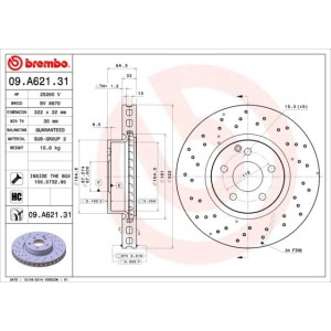 Brake Disc BREMBO 09.A621.31