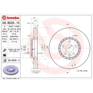 Brake Disc BREMBO 09.B025.11