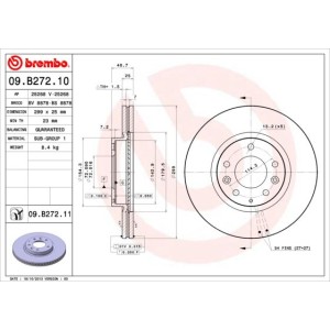 Δισκόπλακα BREMBO 09.B272.10