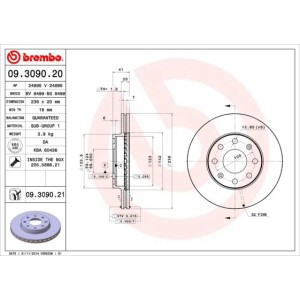 Δισκόπλακα BREMBO 09.3090.20