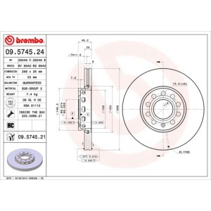 Brake Disc BREMBO 09.5745.24