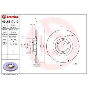 Δισκόπλακα BREMBO 09.6817.10