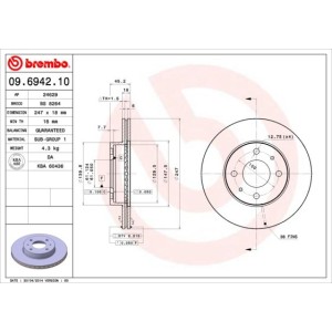 Brake Disc BREMBO 09.6942.10