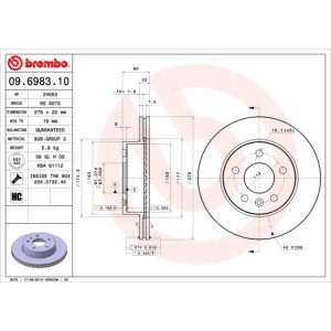 Δισκόπλακα BREMBO 09.6983.10