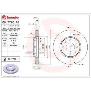 Brake Disc BREMBO 09.7720.10