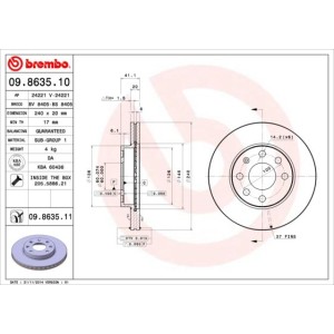 Brake Disc BREMBO 09.8635.10