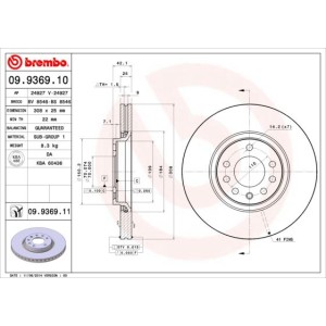 Brake Disc BREMBO 09.9369.10