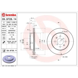 Brake Disc BREMBO 09.9728.14