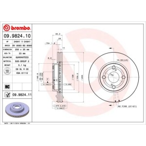 Brake Disc BREMBO 09.9824.10