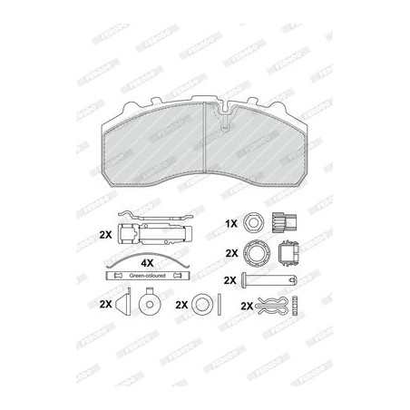 Brake Pad Set, disc brake FERODO FCV1373DFE