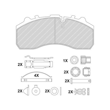 Brake Pad Set, disc brake FERODO FCV1598BFE