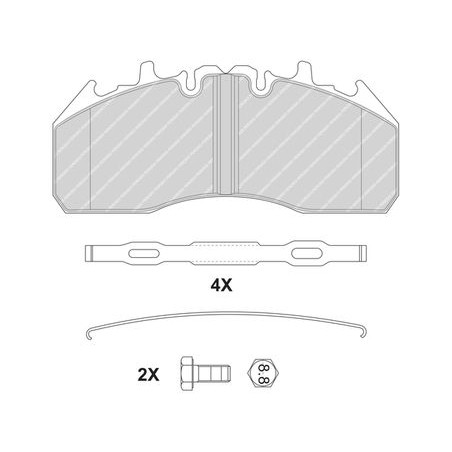 Brake Pad Set, disc brake FERODO FCV4378BFE