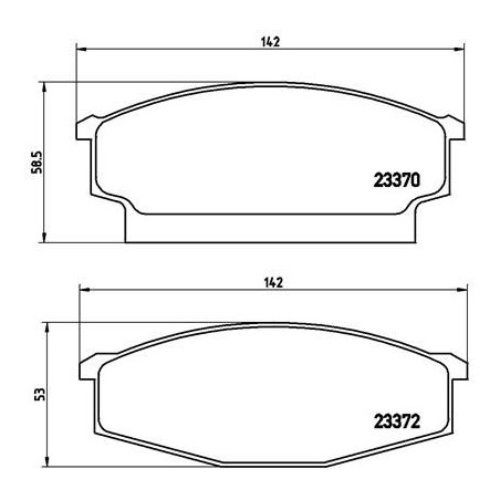 Brake Pad Set, disc brake BREMBO PB1001