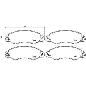 Σετ τακάκια, δισκόφρενα BREMBO PB1002