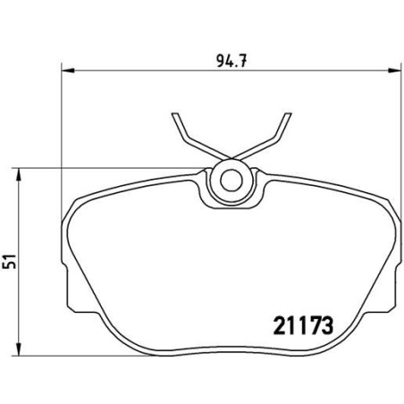 Brake Pad Set, disc brake BREMBO P06010