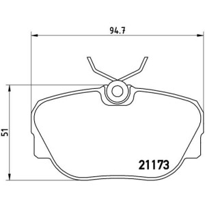 Brake Pad Set, disc brake BREMBO P06010