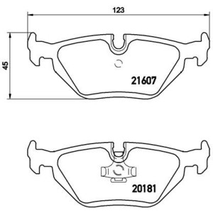 Σετ τακάκια, δισκόφρενα BREMBO P06013